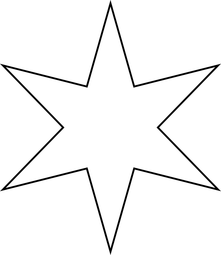 Printable Star Pattern Template.