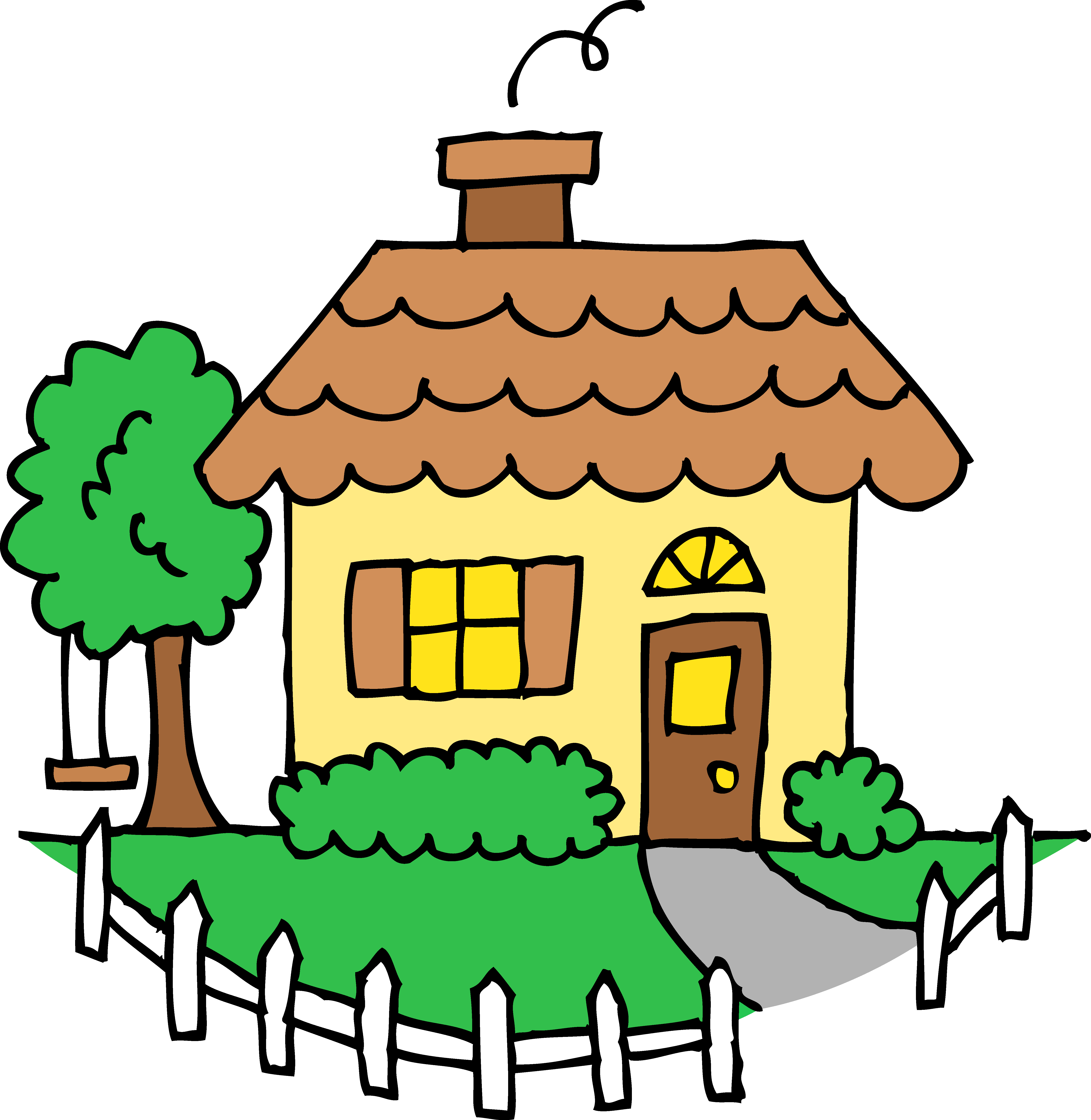 Free Cute House Clipart Image.