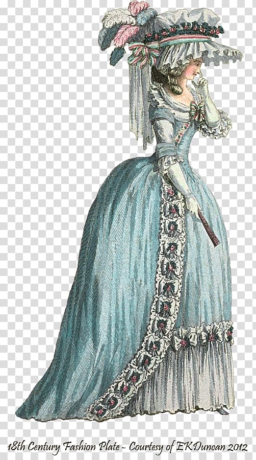 Th century Fashion plate France 1780s 1700s, france.