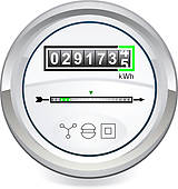 Electric meter clipart.
