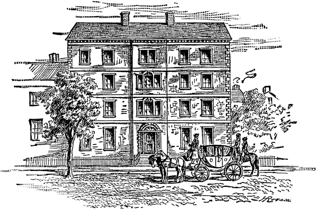 George Washington's House on Broadway, New York (1790).