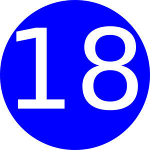 Number 18 Clipart.