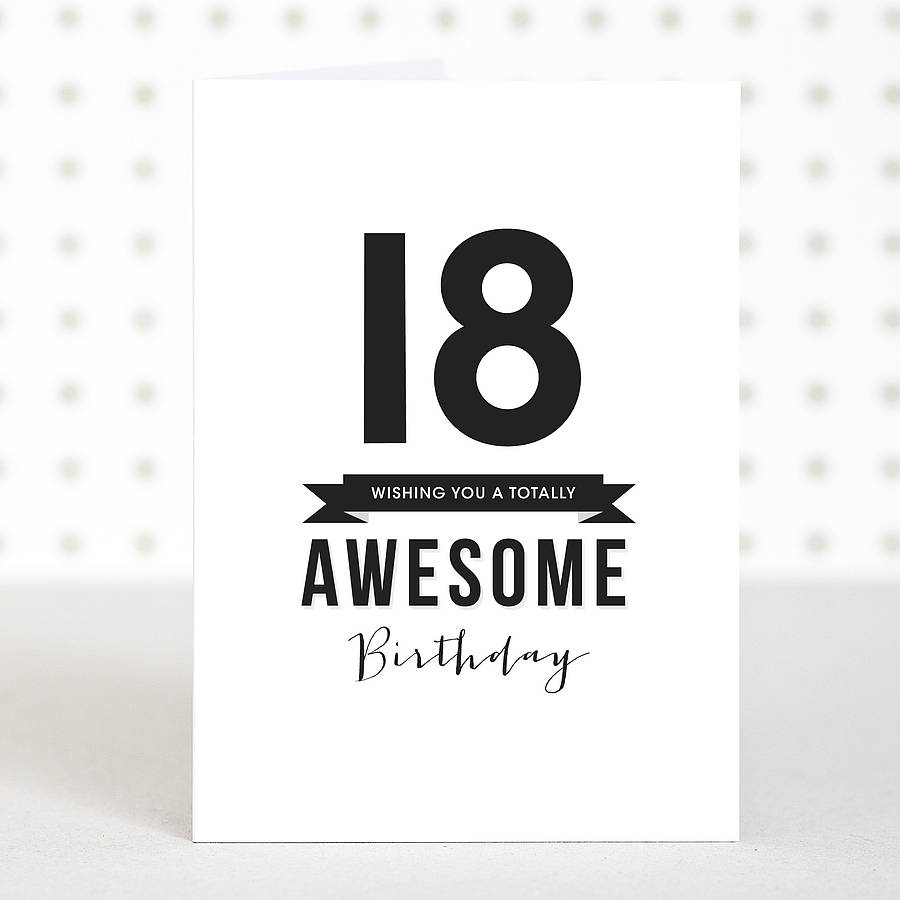 awesome 18\' birthday card by doodlelove.