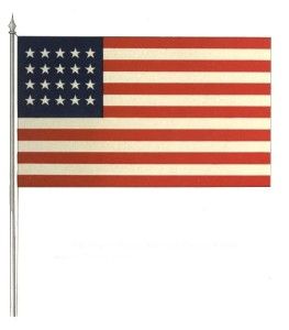 American Flag of 1818, USA.