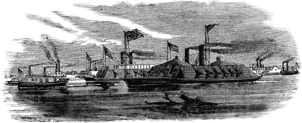 Foote's Gunboat Flotilla in 1862.
