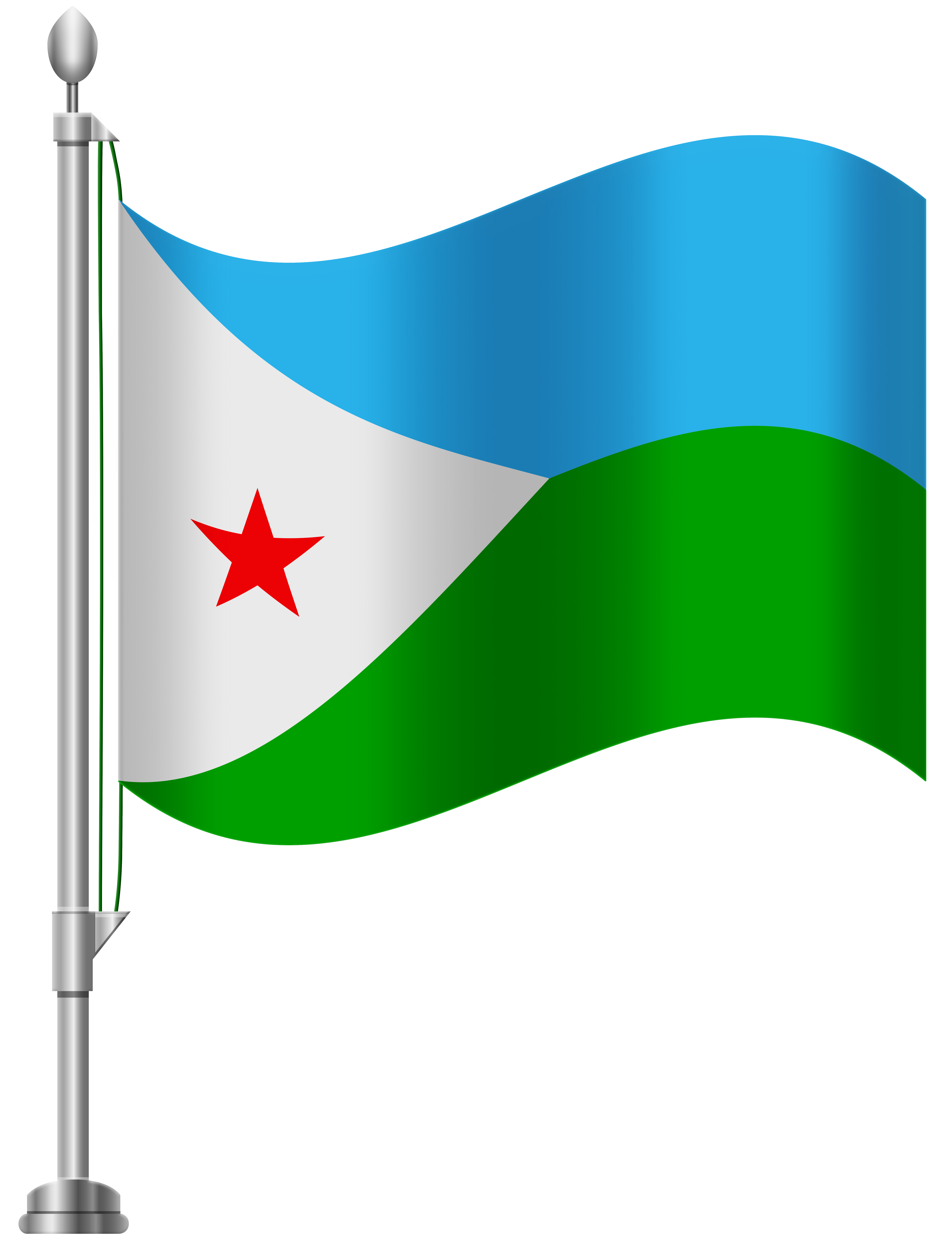 Djibouti Flag PNG Clip Art.