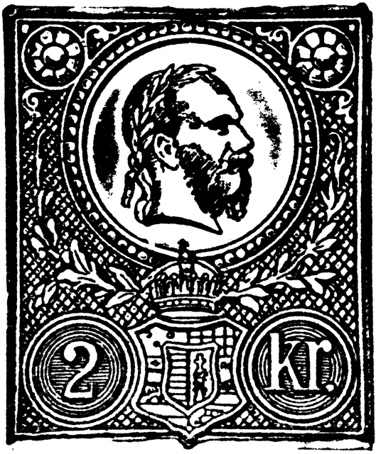 Hungary 2 Kreuzer Stamp, 1871.