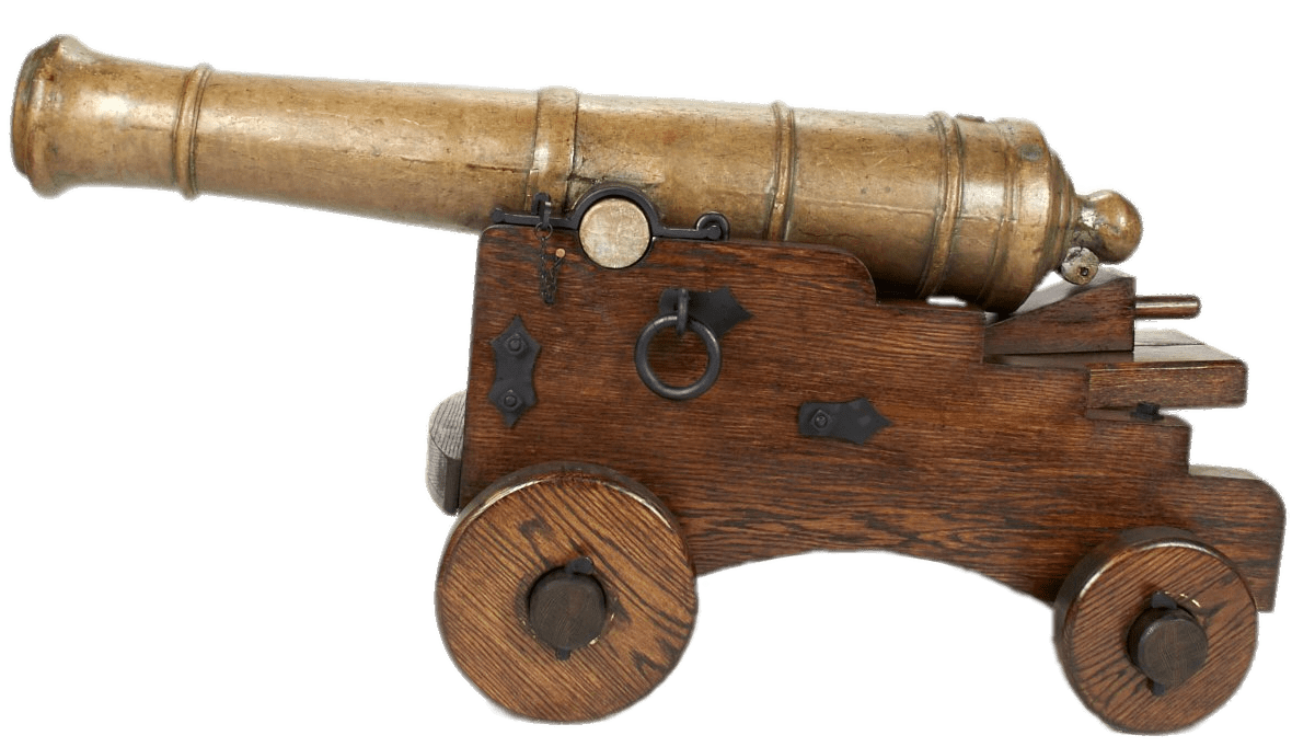 18th Century 6 Pounder Cannon transparent PNG.