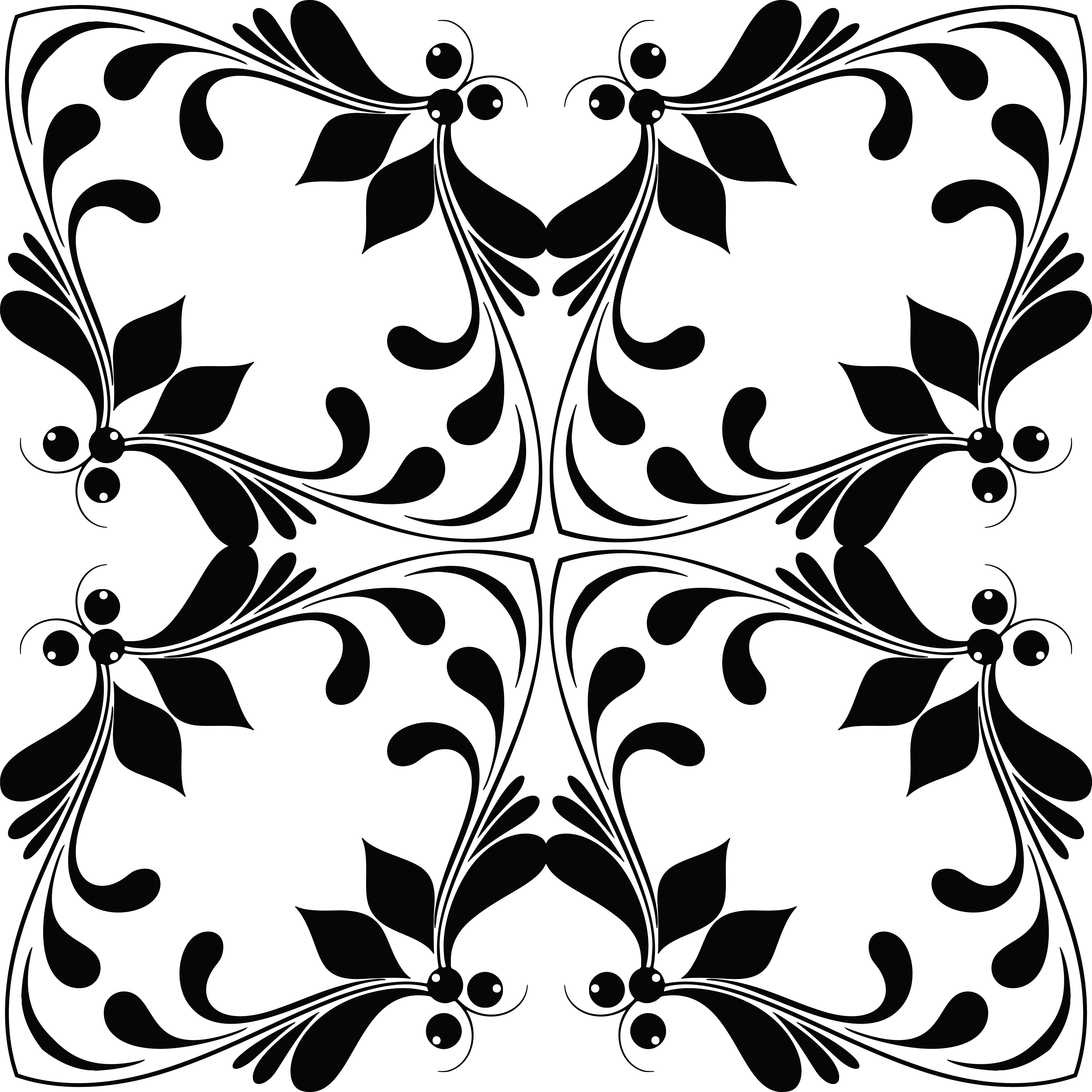 Free Clipart Of A floral design element.