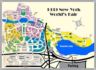 Map of the 1939 New York World\'s Fair.