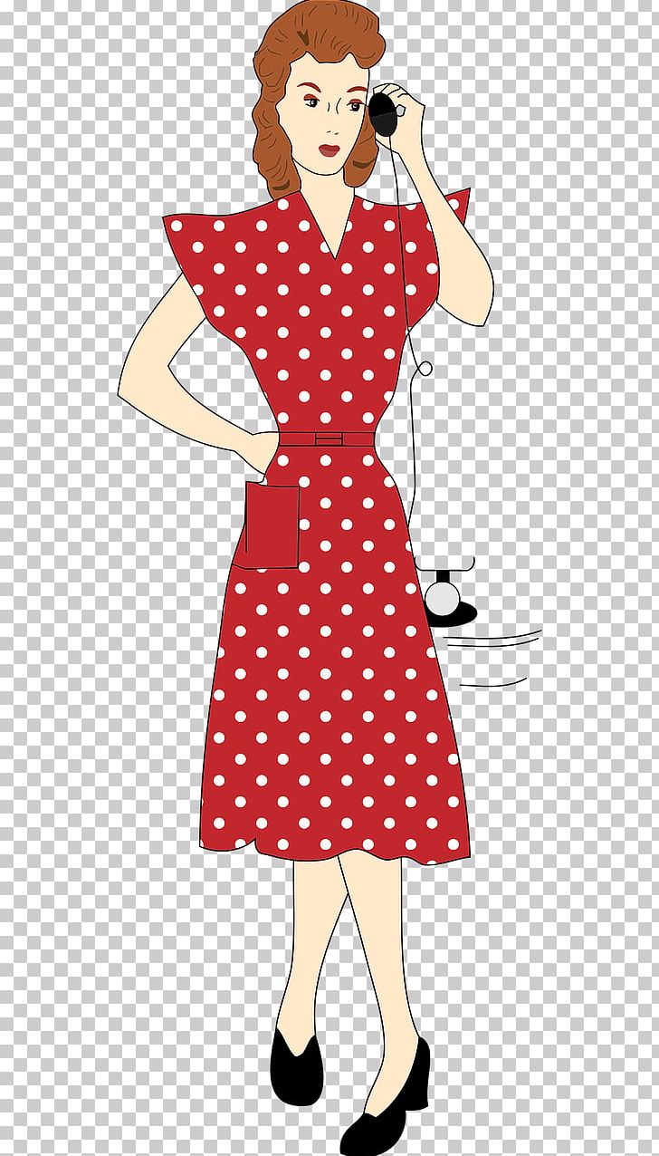 1940s Woman Dress PNG, Clipart, 1940s, 1950s, Clip Art, Clothing.