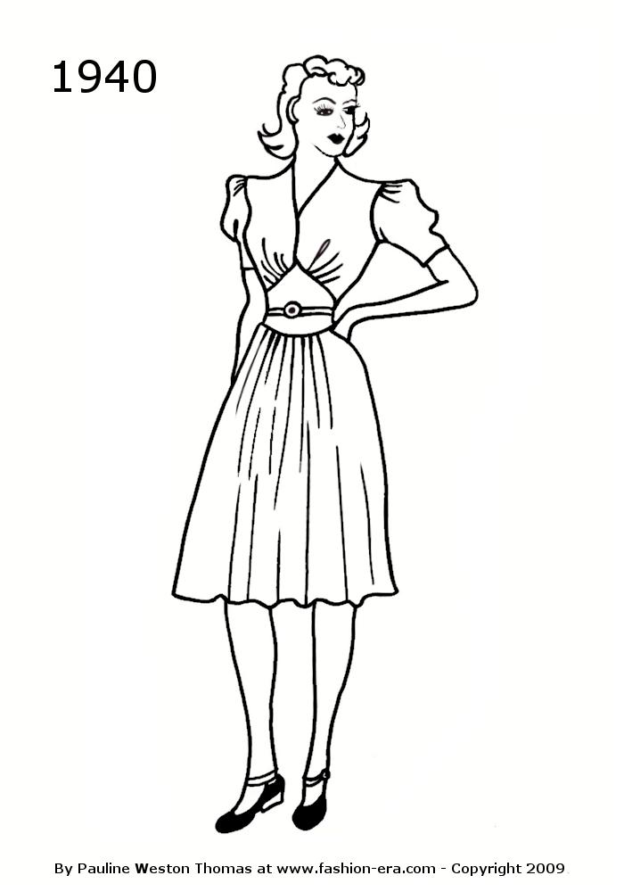 Silhouette Dress Drawing.