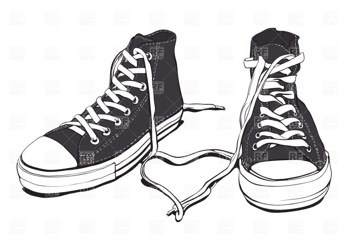 Sneakers With Lovely Heart Vector Image #1942.