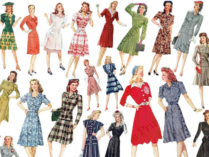 1950-s fashion clipart 20 free Cliparts | Download images on Clipground ...