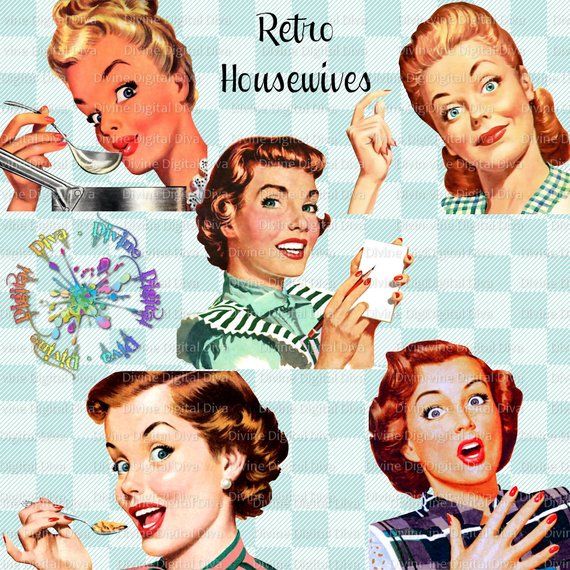 Retro Housewives 50s Vintage.