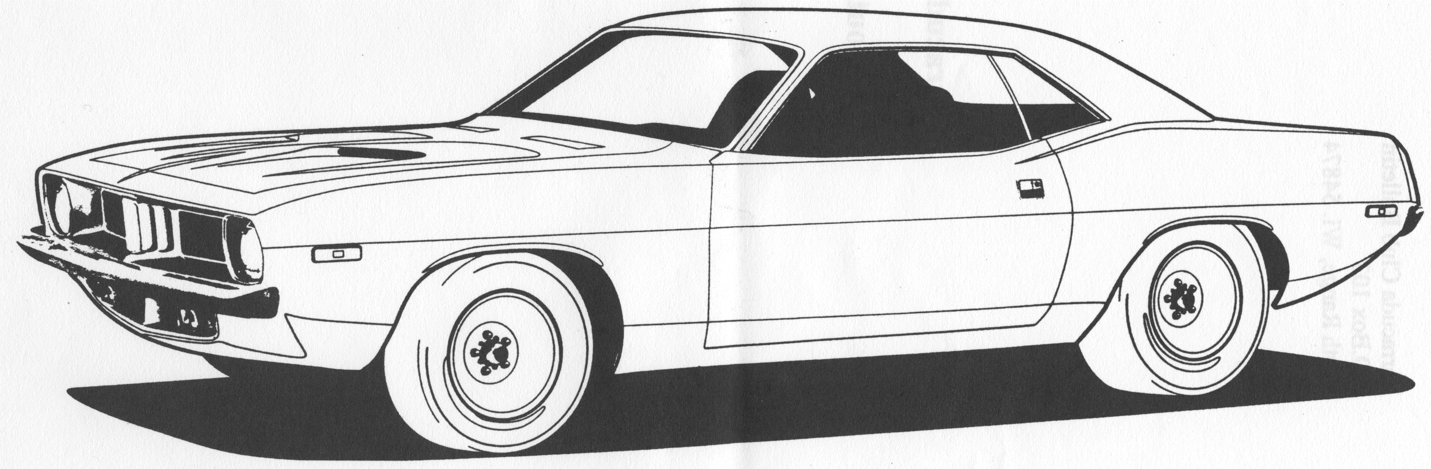 Muscle car coloring pages to download and print for free.