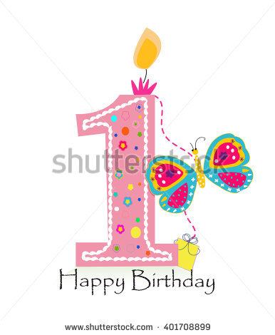 First Birthday Stock Images, Royalty.