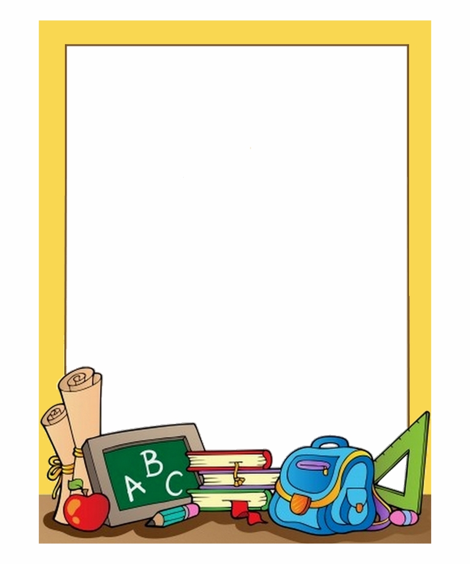 School Border, School Clipart, 1st Day Of School, Paper.