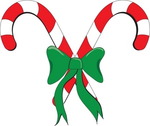 Candy cane scraps on candy canes vintage christmas clip art.