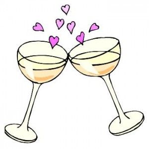 Wedding Champagne Flutes Clipart.
