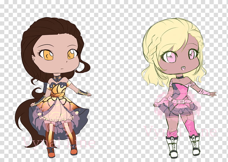 Sketchy Adopts Closed, two female anime characters.