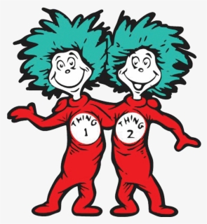 Free Thing 1 And Thing 2 Clip Art with No Background.