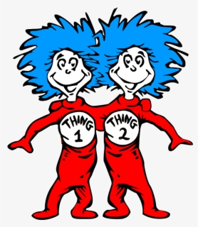 Free Thing 1 And Thing 2 Clip Art with No Background.