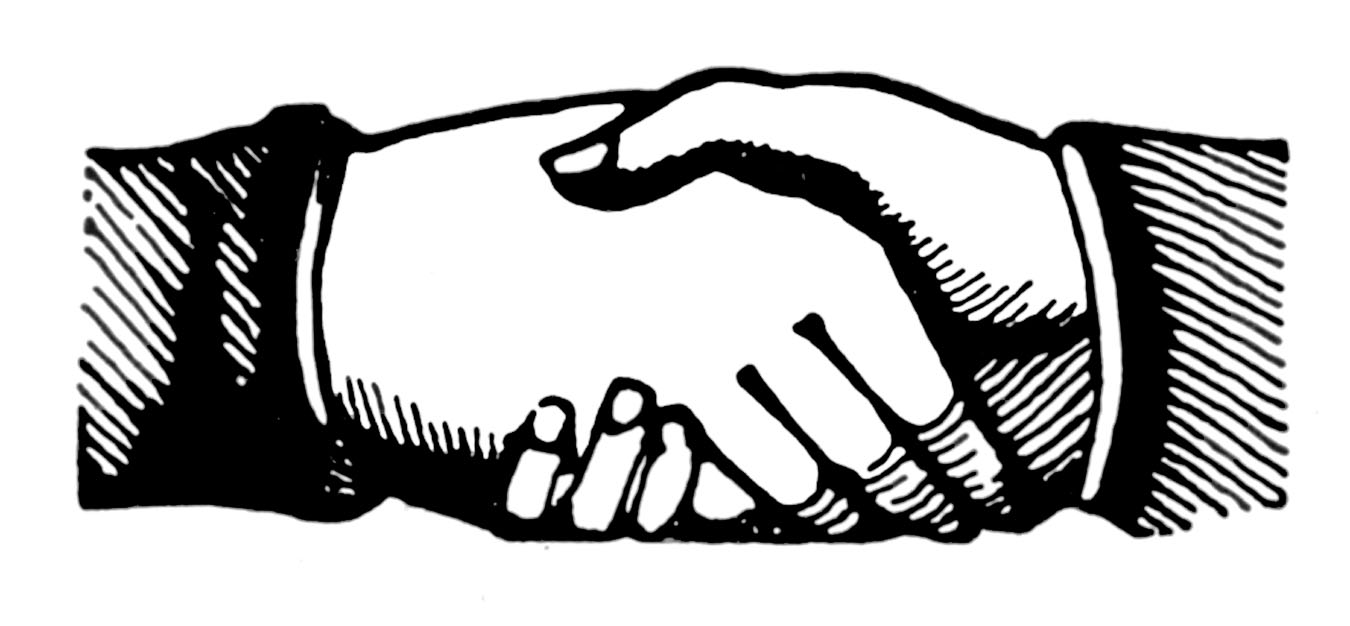 Two Hands Shaking Clipart.