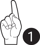 Library of 2 in asl picture black and white download png.