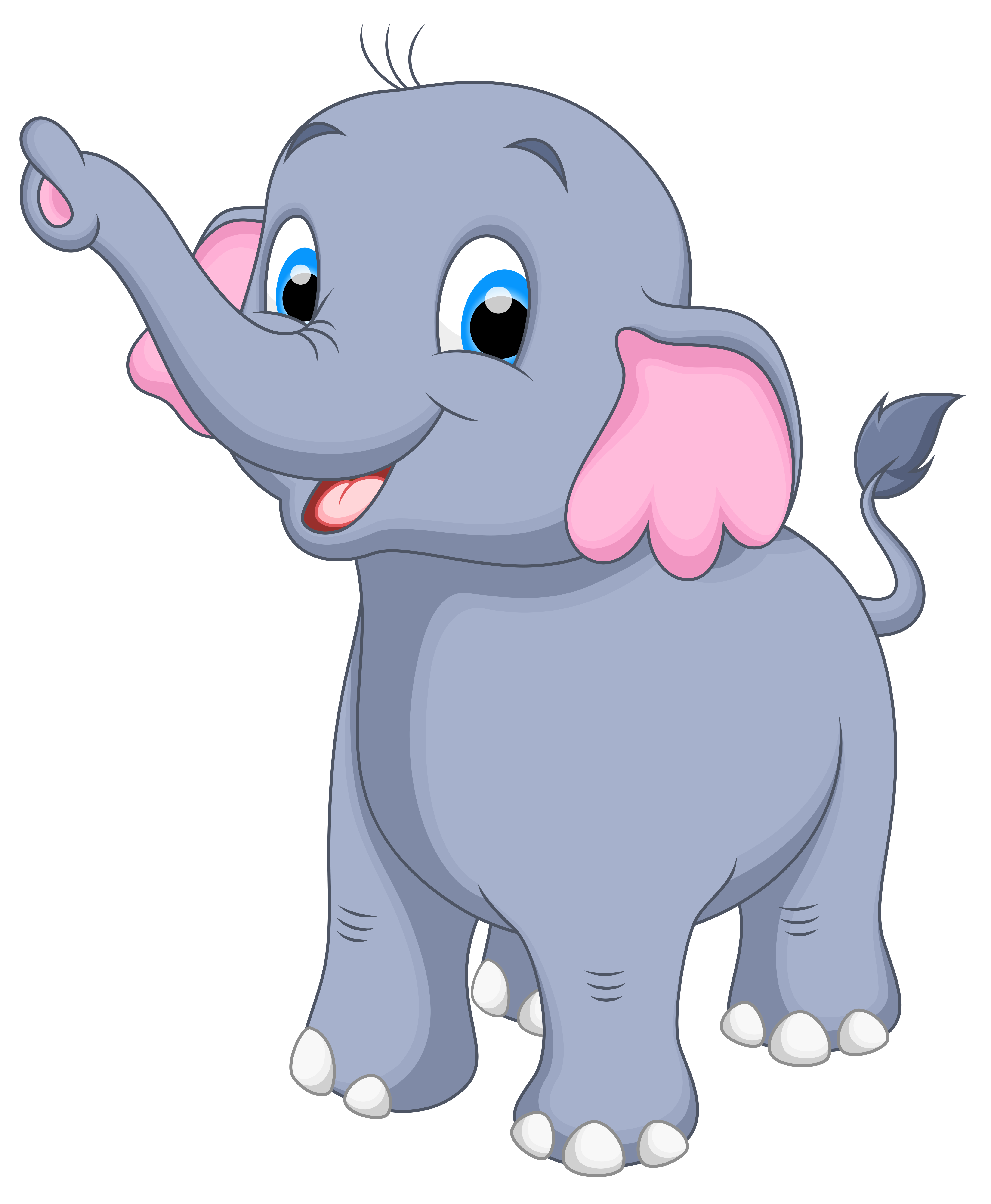 747 Cute Elephant free clipart.