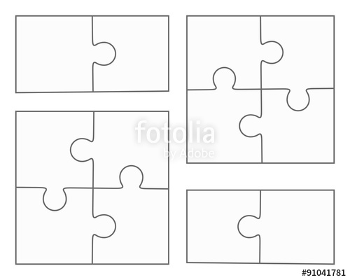 Two Puzzle Pieces Clipart.