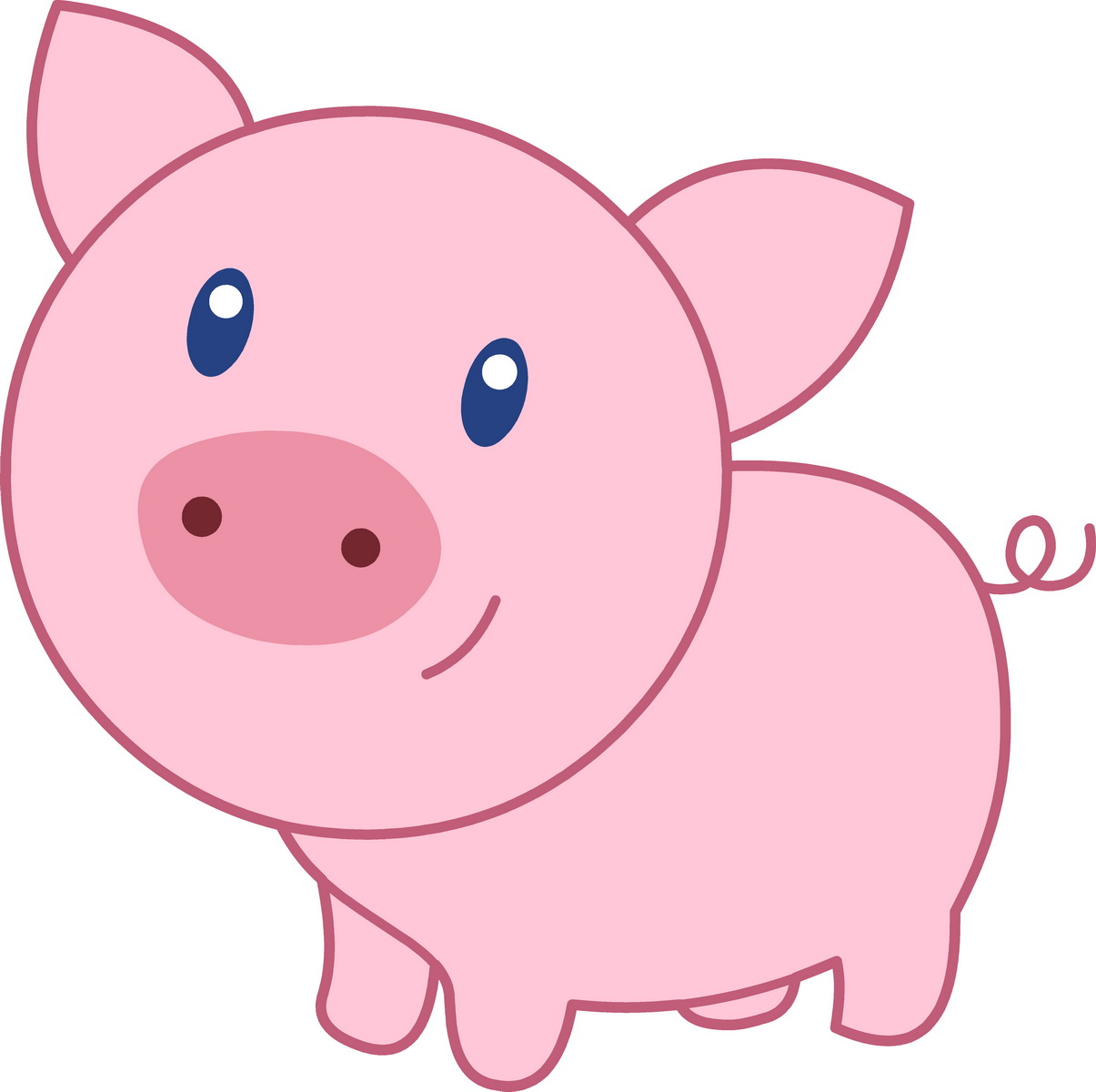 1669 Pigs free clipart.