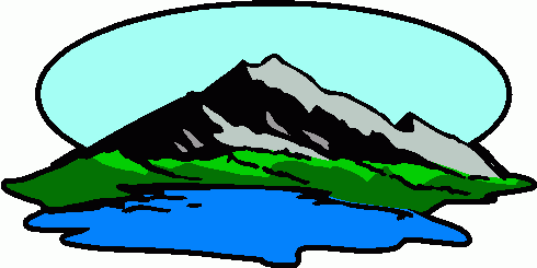 Mountain with river clipart 2.