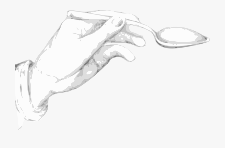 Hand Holding A Spoon.