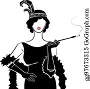 Flapper Clip Art.