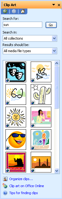 Clipart Microsoft Word 2003 image information.