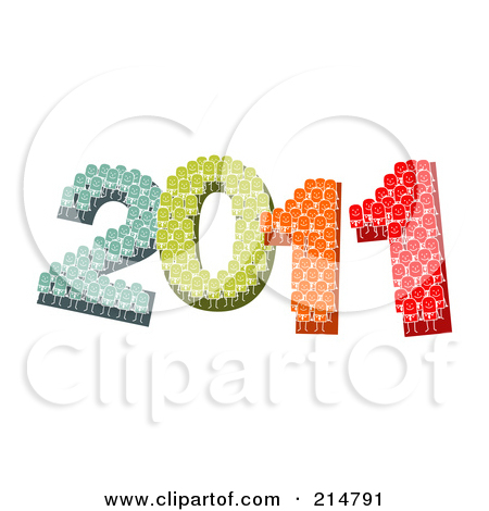 Clipart of a Stick Man Painting New Year 2016.