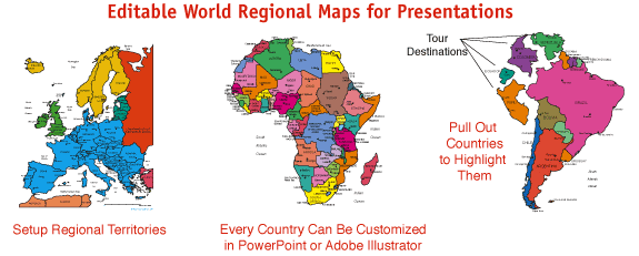 USA, County, World, Globe, Editable PowerPoint Maps for Sales and.