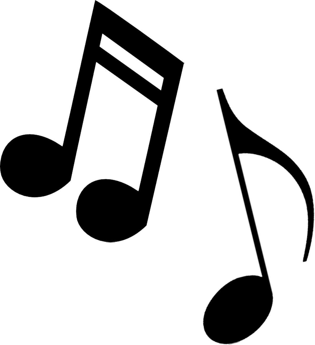 Music notes black and white free music note clip art.