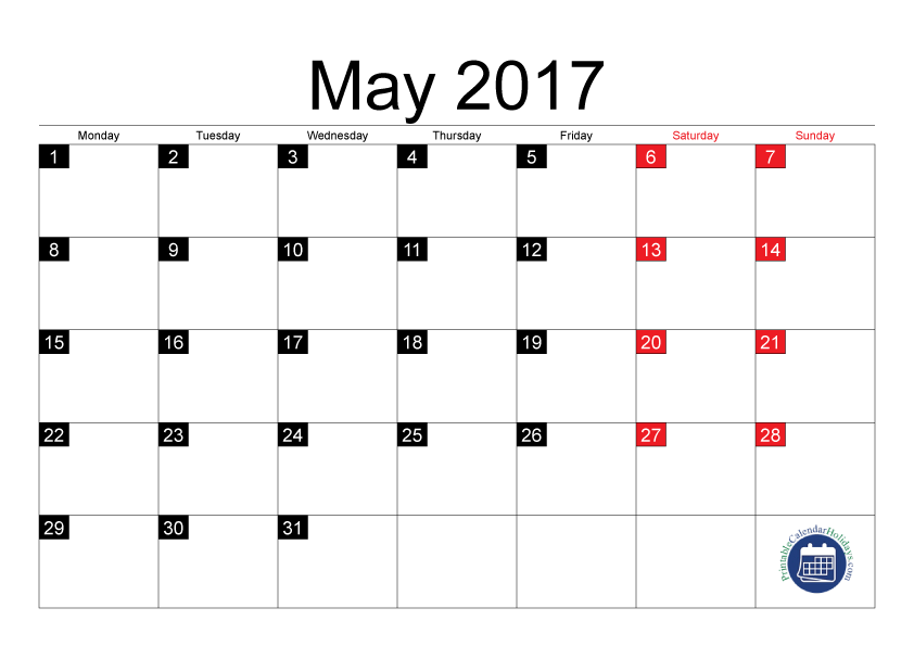 Clipart calendar may 2017, Clipart calendar may 2017.