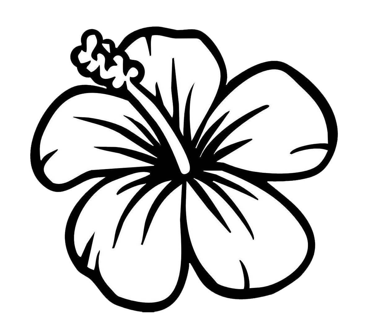 Black and White Flower Clipart.