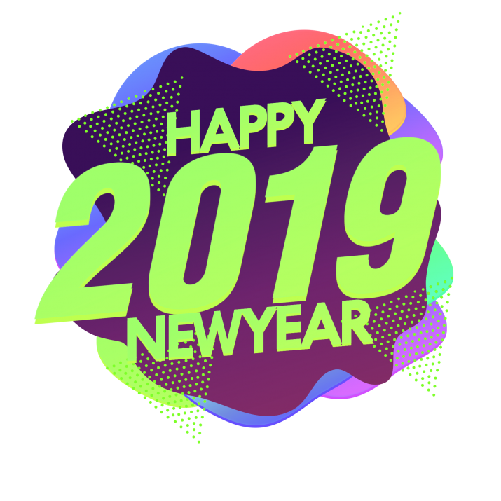 Happy 2019 New Year Png Image.