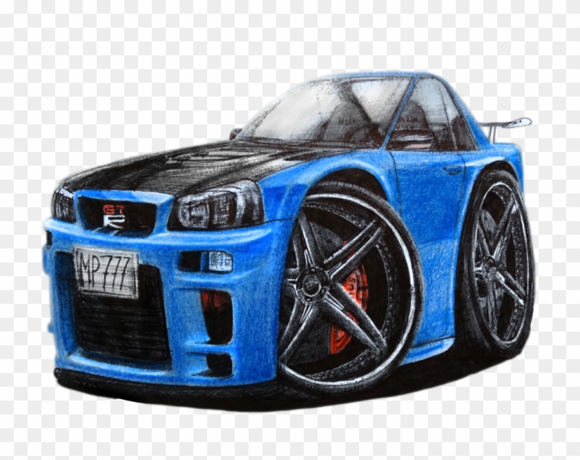 R34 Drawing Gtr Nissan.