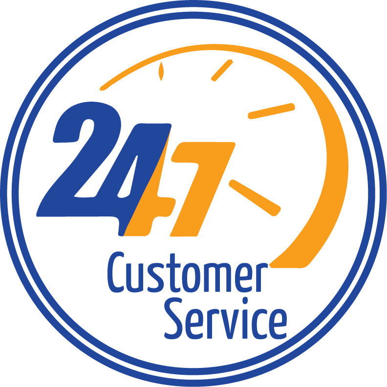 HD 24 7 Customer Service Transparent PNG Image Download.