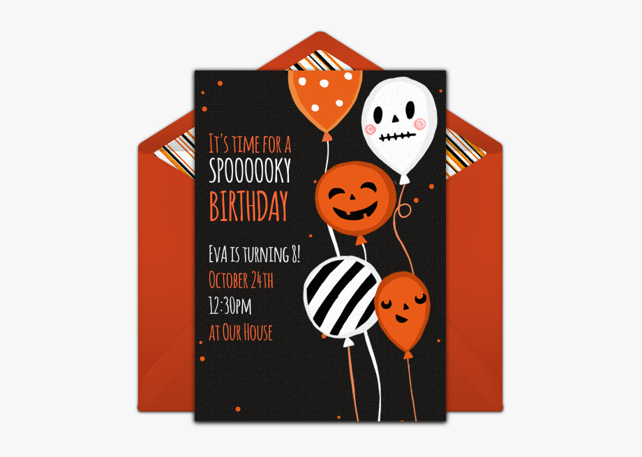 Customizable, Free Halloween Birthday Balloons Online.