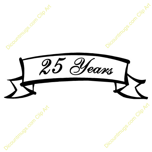 25 Years Of Service Clipart #1.