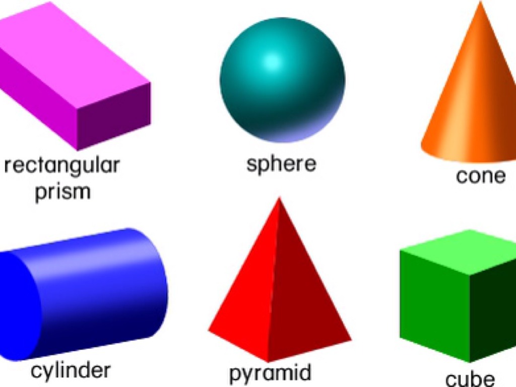 3 dimensional shapes clip art