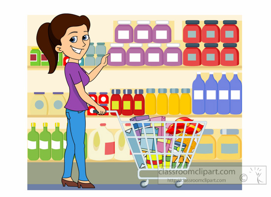 3 girls grocery shopping clipart clipart images gallery for.