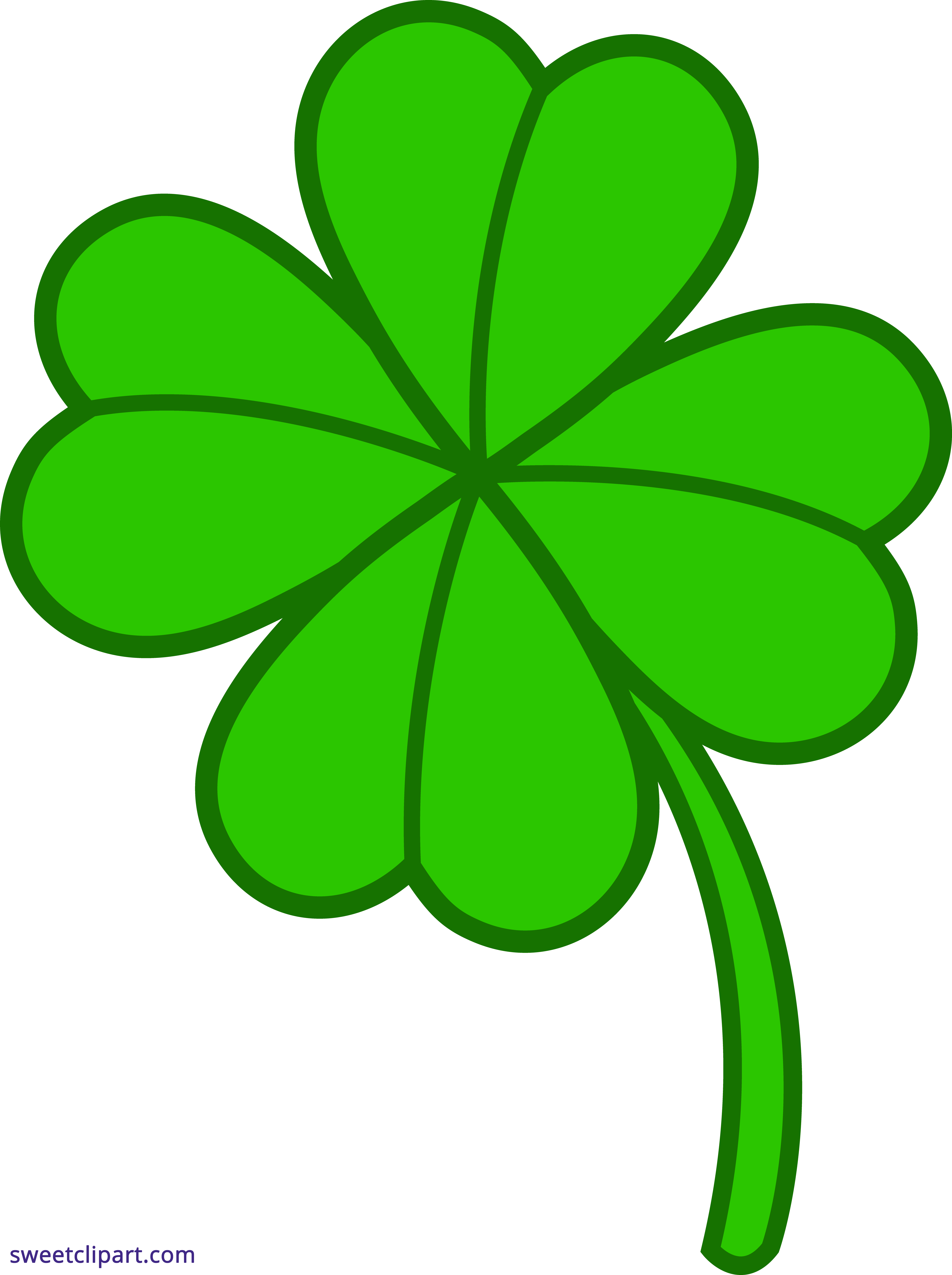 Four Leaf Clover 3 Clipart.