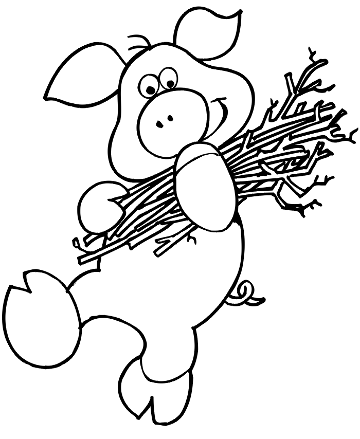Free Three Little Pigs Clipart Black And White, Download.